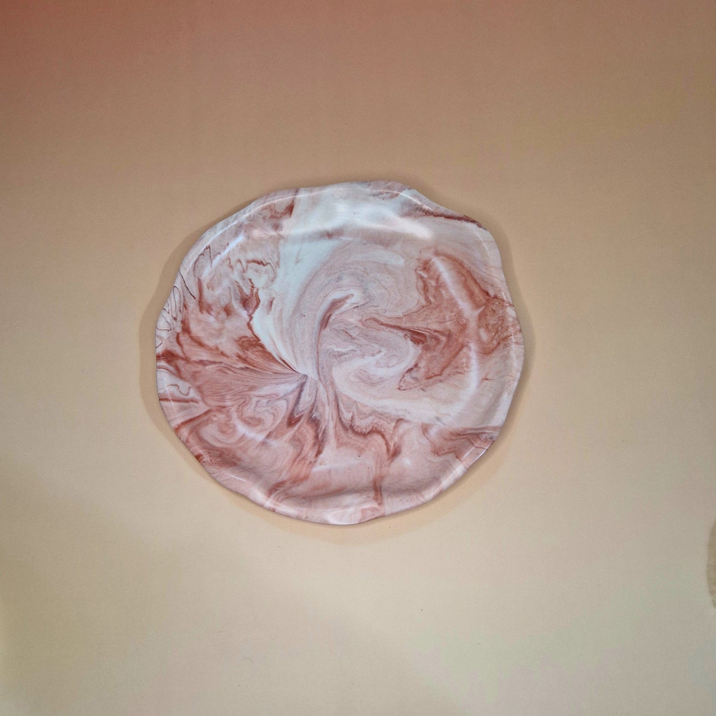 Prato Decorativo para Velas em Mármore Terracota