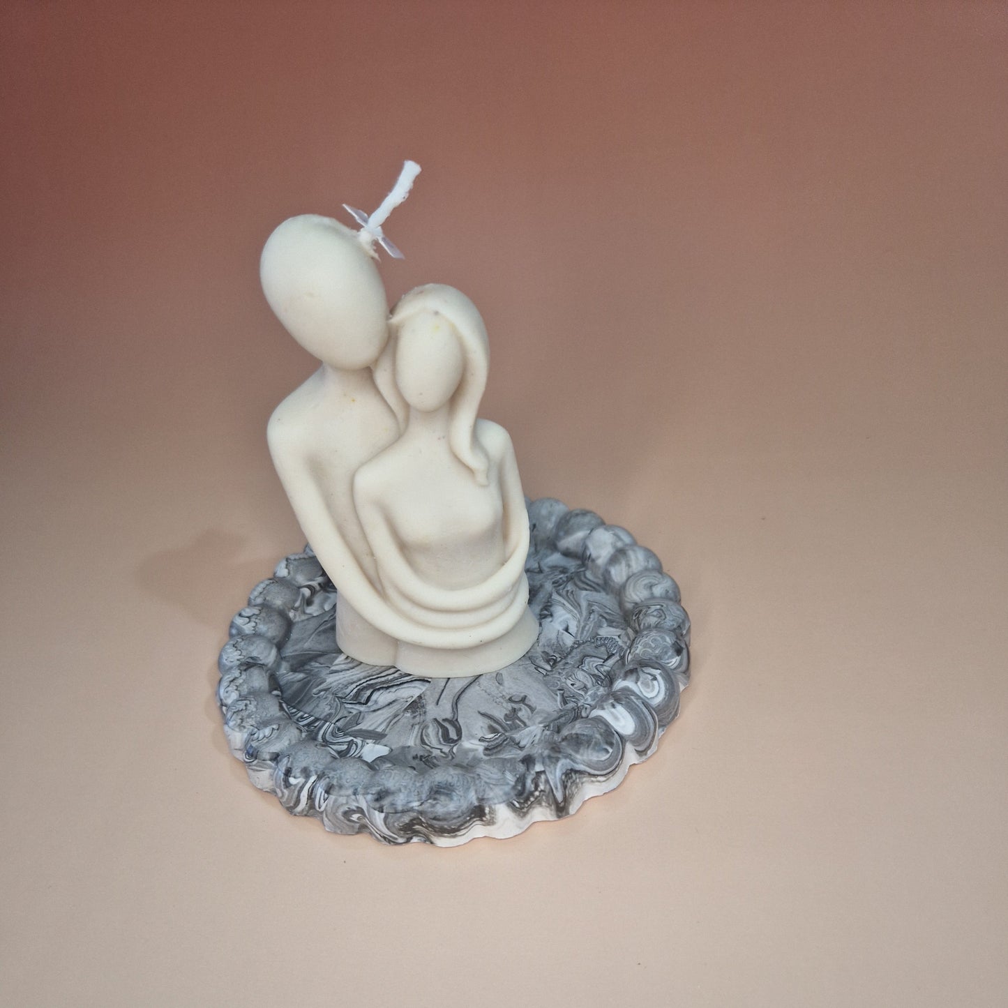 Prato Decorativo em Jesmonite – Preto e Cinzento