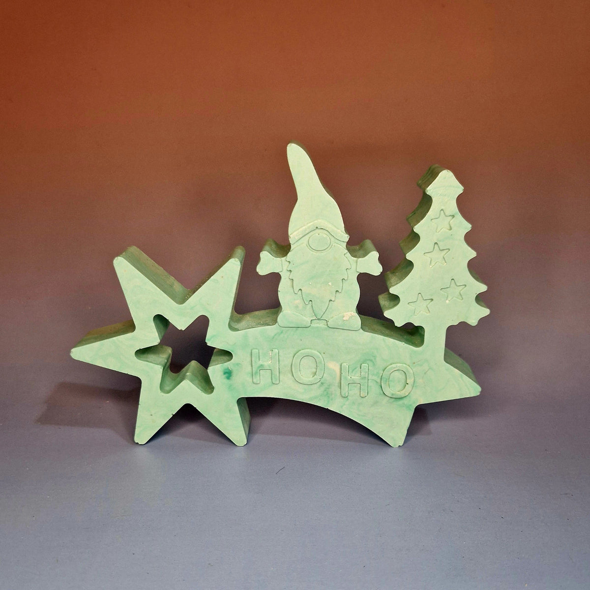 Décoration de Noël « HO HO » en Jesmonite