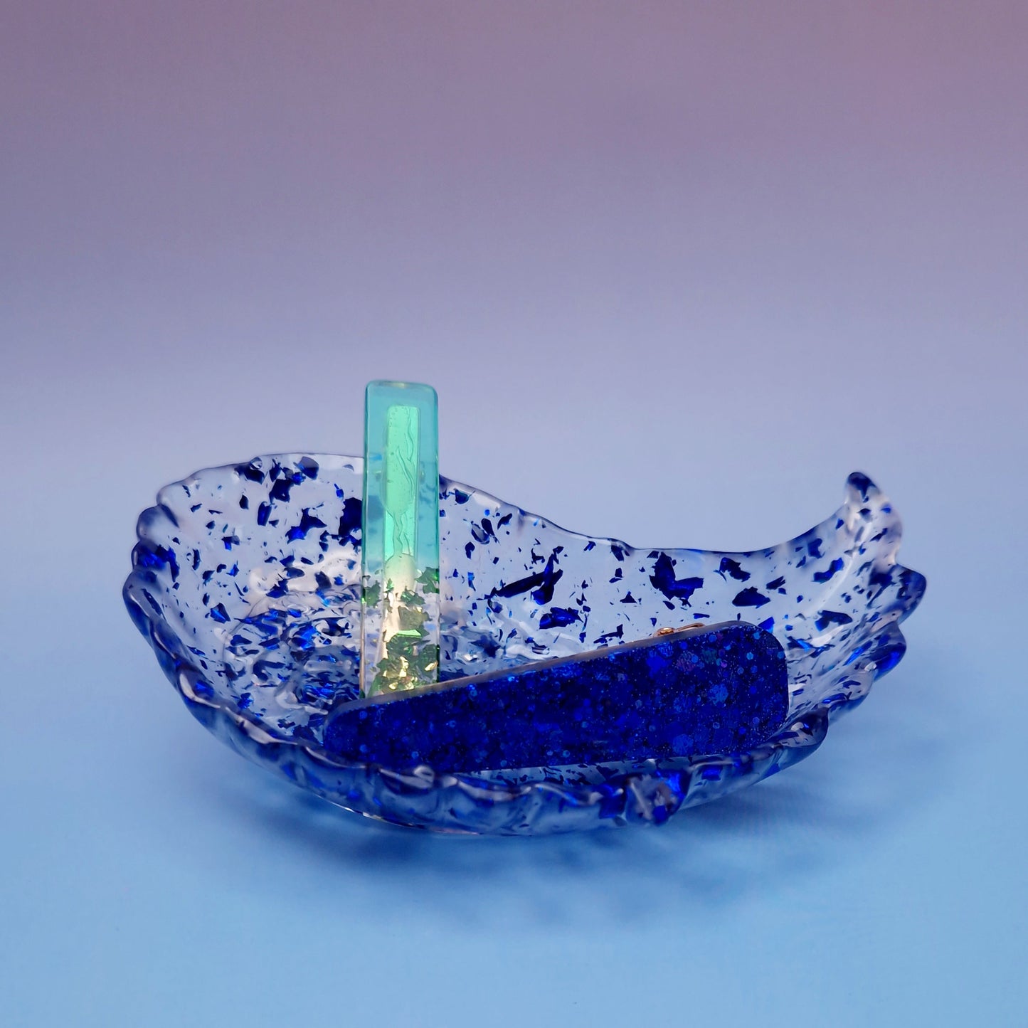 Suporte Decorativo Asa Azul em Resina