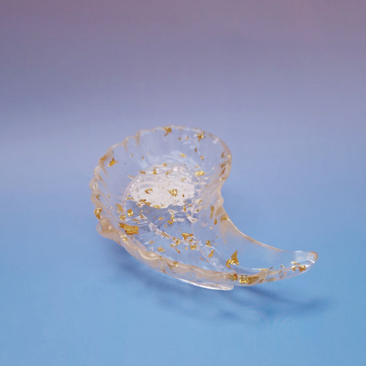 Suporte Decorativo Asa com Folhas Douradas