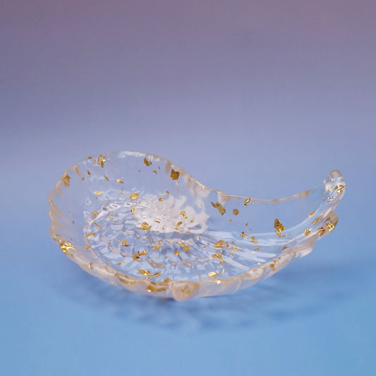 Suporte Decorativo Asa com Folhas Douradas