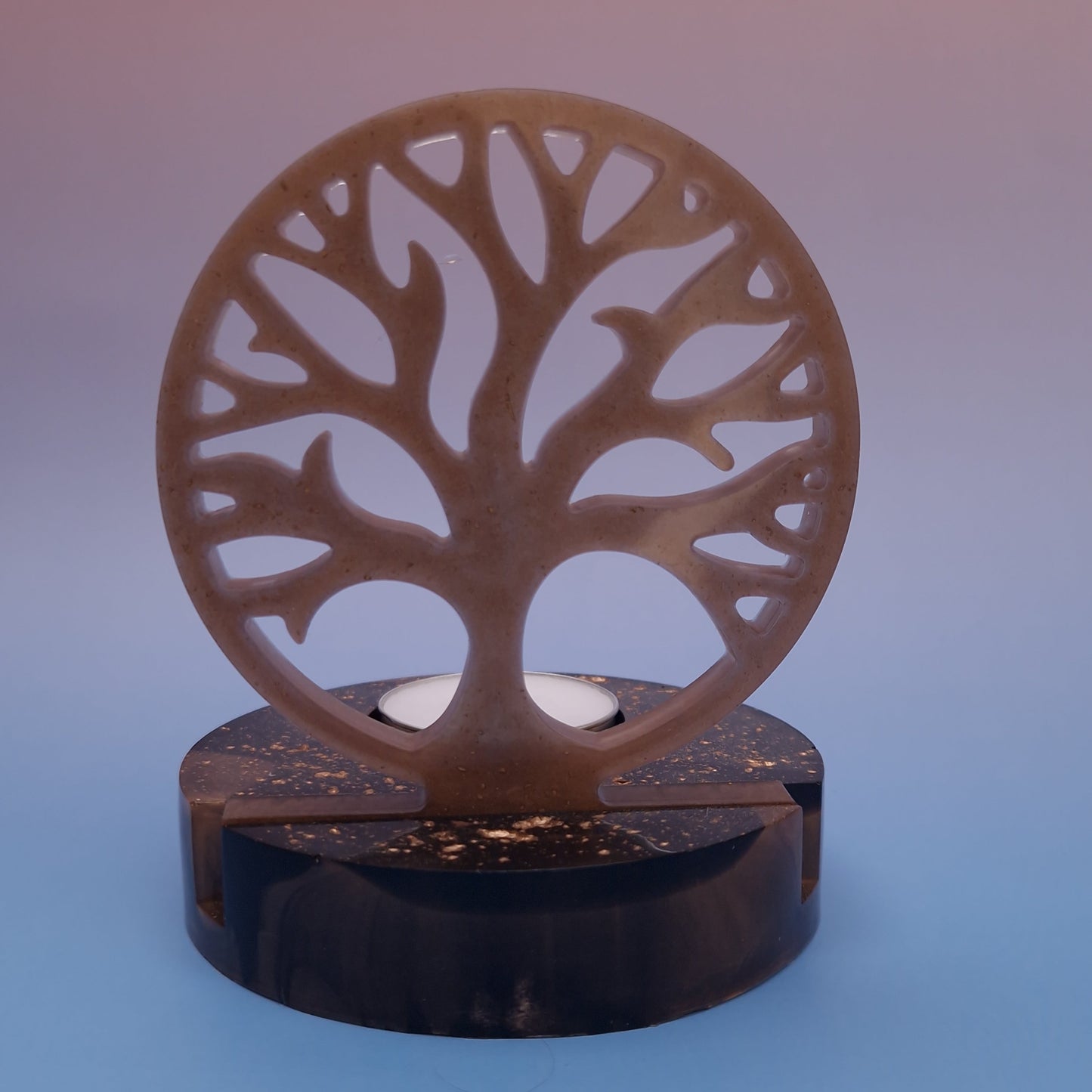 Porta-Velas Árvore da Vida em Resina