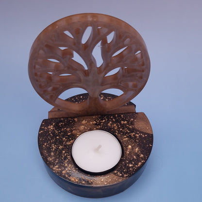 Porta-Velas Árvore da Vida em Resina