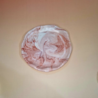 Prato Decorativo para Velas em Mármore Terracota