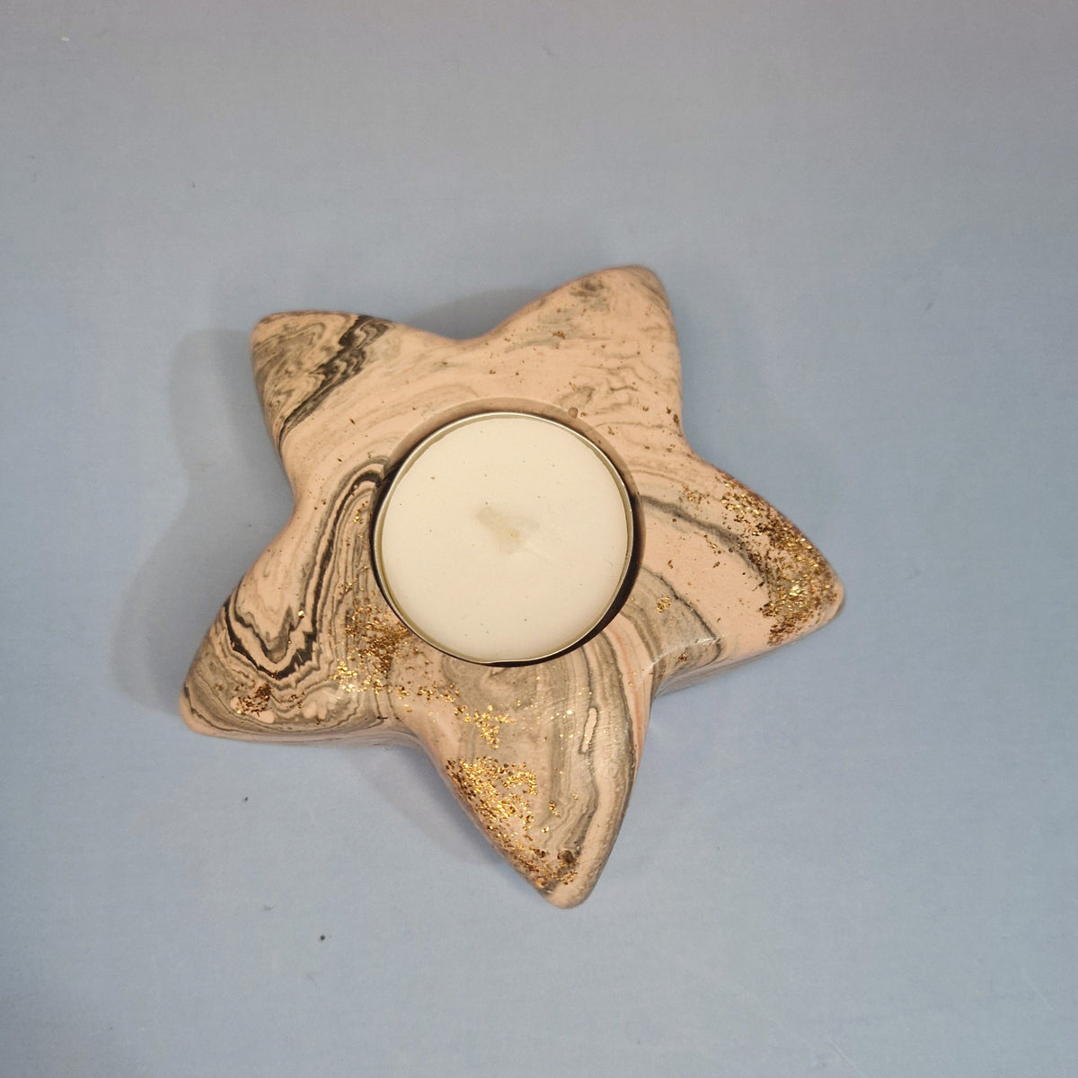 Conjunto Céu Dourado – 3 Porta-Velas em Jesmonite