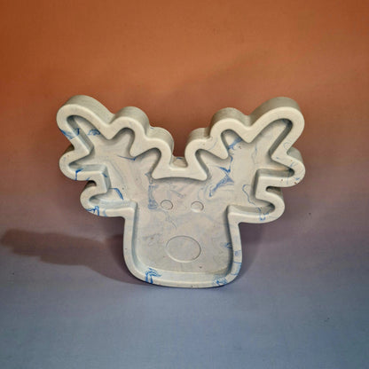 🦌 Jesmonite Decorative Reindeer Tray – Handmade