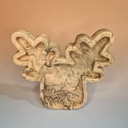 🦌 Jesmonite Decorative Reindeer Tray – Handmade