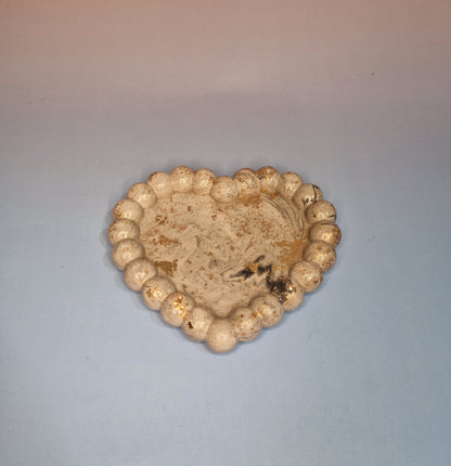 💜 Prato Decorativo Bubble Coração – Jesmonite (14×12 cm)