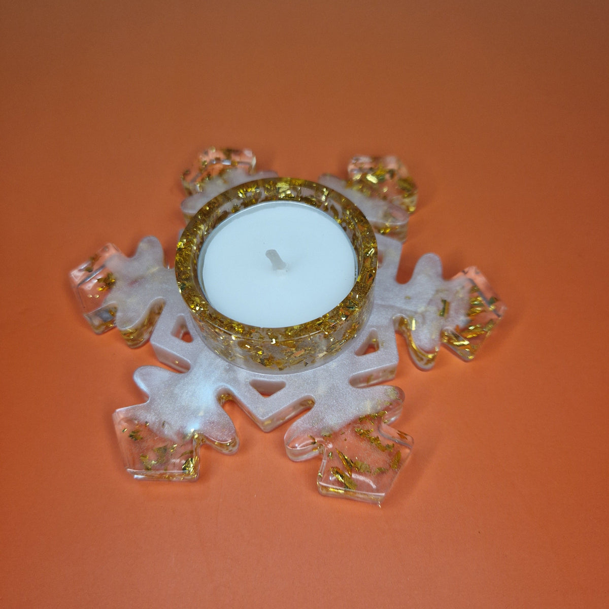 Porte-bougie « Flocon de Neige » – Ø 12 × 3,5 cm