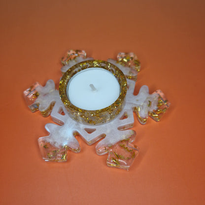 Porte-bougie « Flocon de Neige » – Ø 12 × 3,5 cm