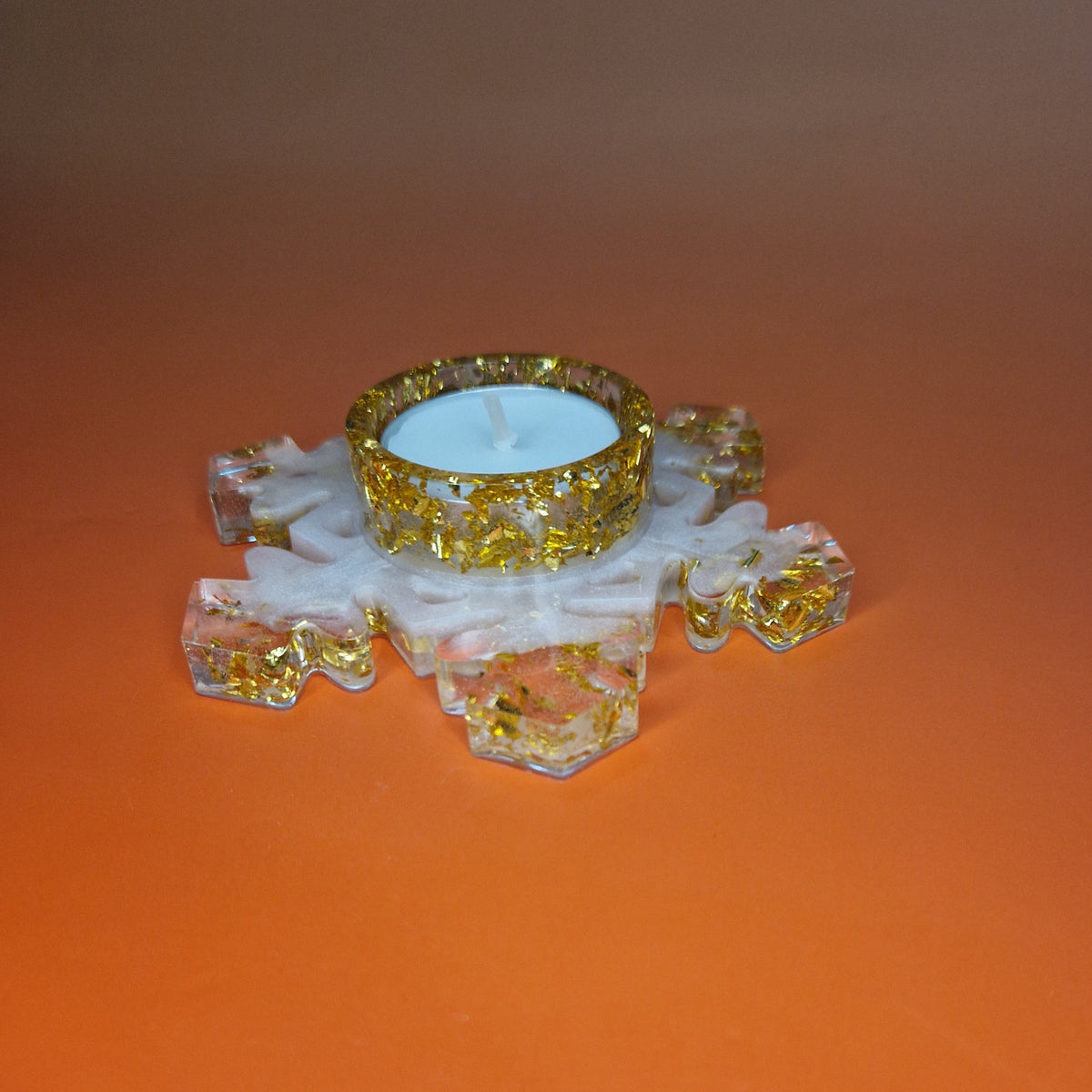 Porte-bougie « Flocon de Neige » – Ø 12 × 3,5 cm