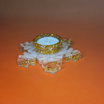 Porte-bougie « Flocon de Neige » – Ø 12 × 3,5 cm
