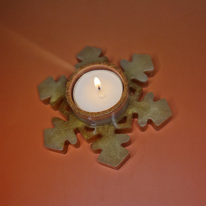 Porte-bougie « Flocon de Neige » – Ø 12 × 3,5 cm