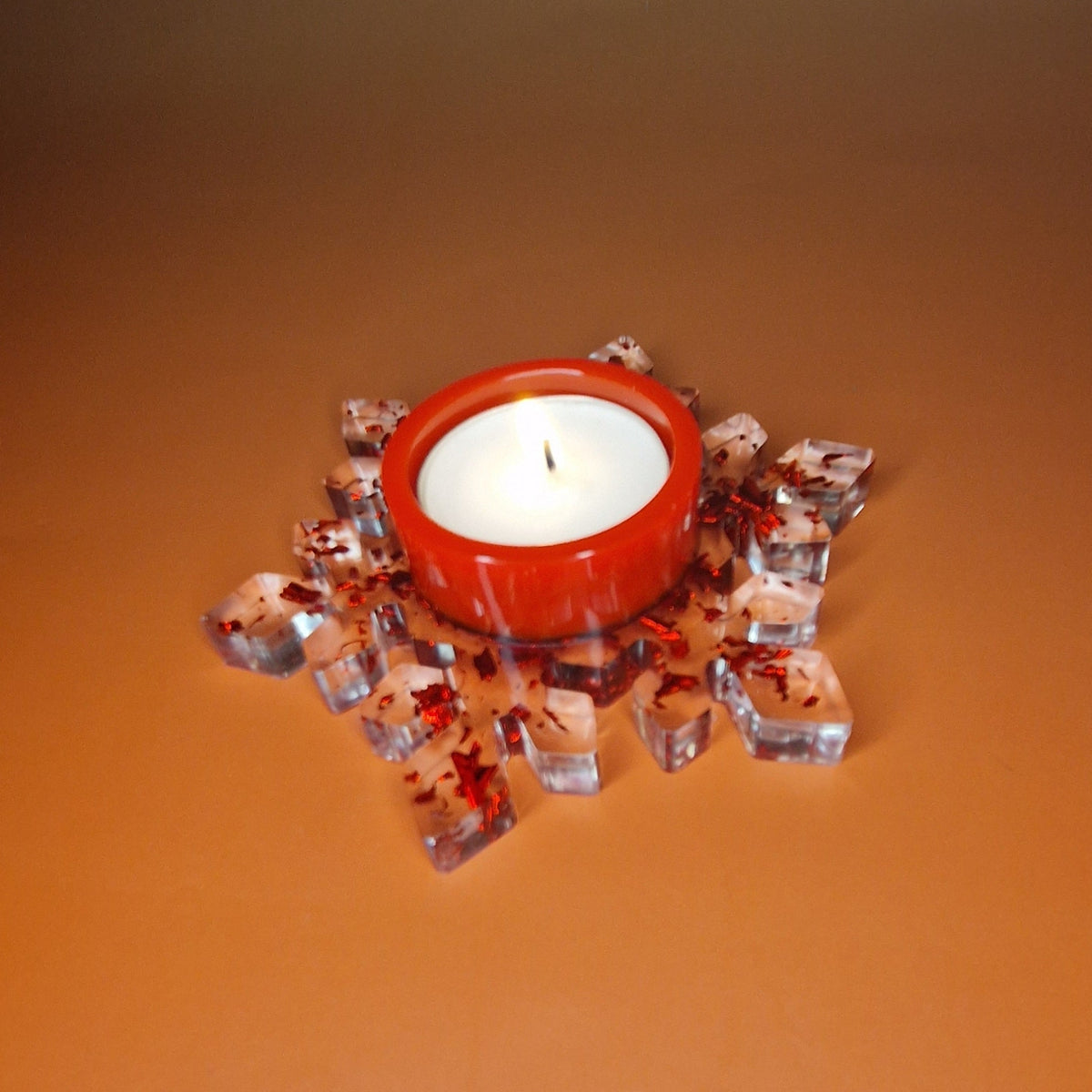 Porte-bougie « Flocon de Neige » – Ø 12 × 3,5 cm