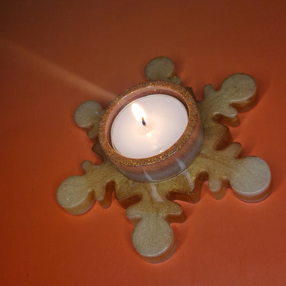 Porte-bougie « Flocon de Neige » – Ø 12 × 3,5 cm