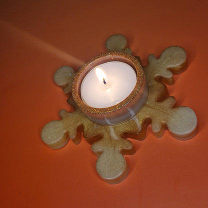 Porte-bougie « Flocon de Neige » – Ø 12 × 3,5 cm