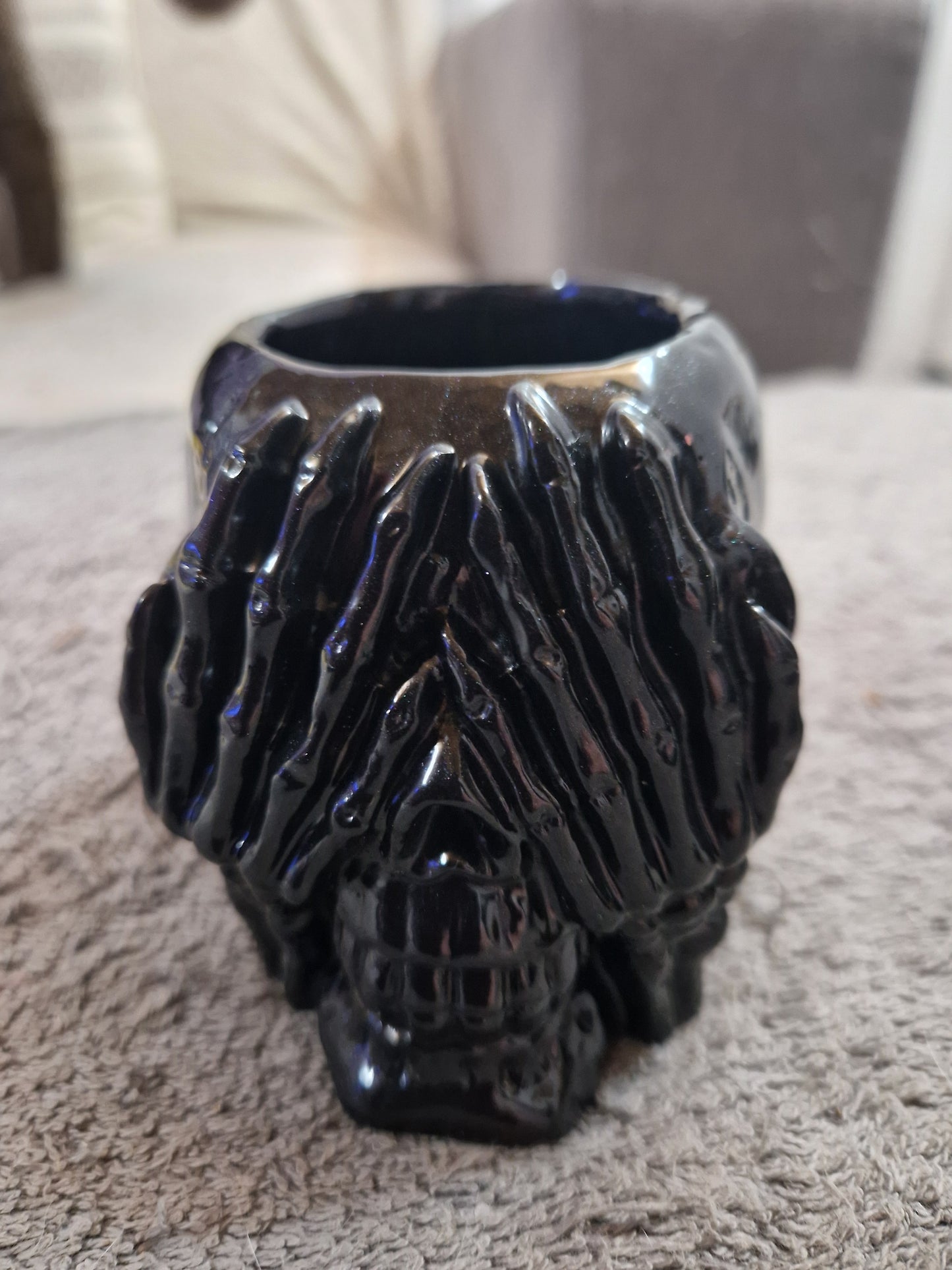 Conjunto de 3 Copos Caveira Decorativos – Não Vejo, Não Falo, Não Ouço