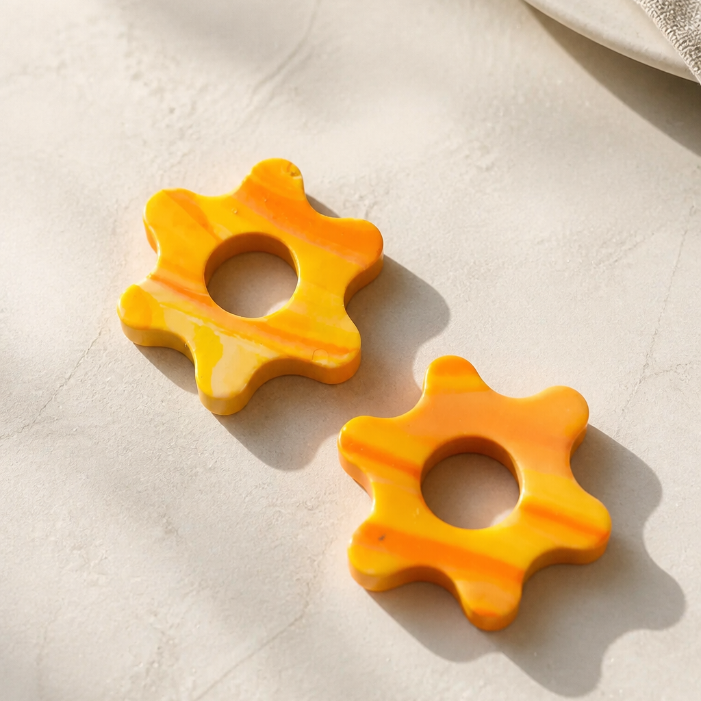 Pendentifs pour Boucles d'Oreilles Interchangeables en Pâte Polymère (pour Créoles)