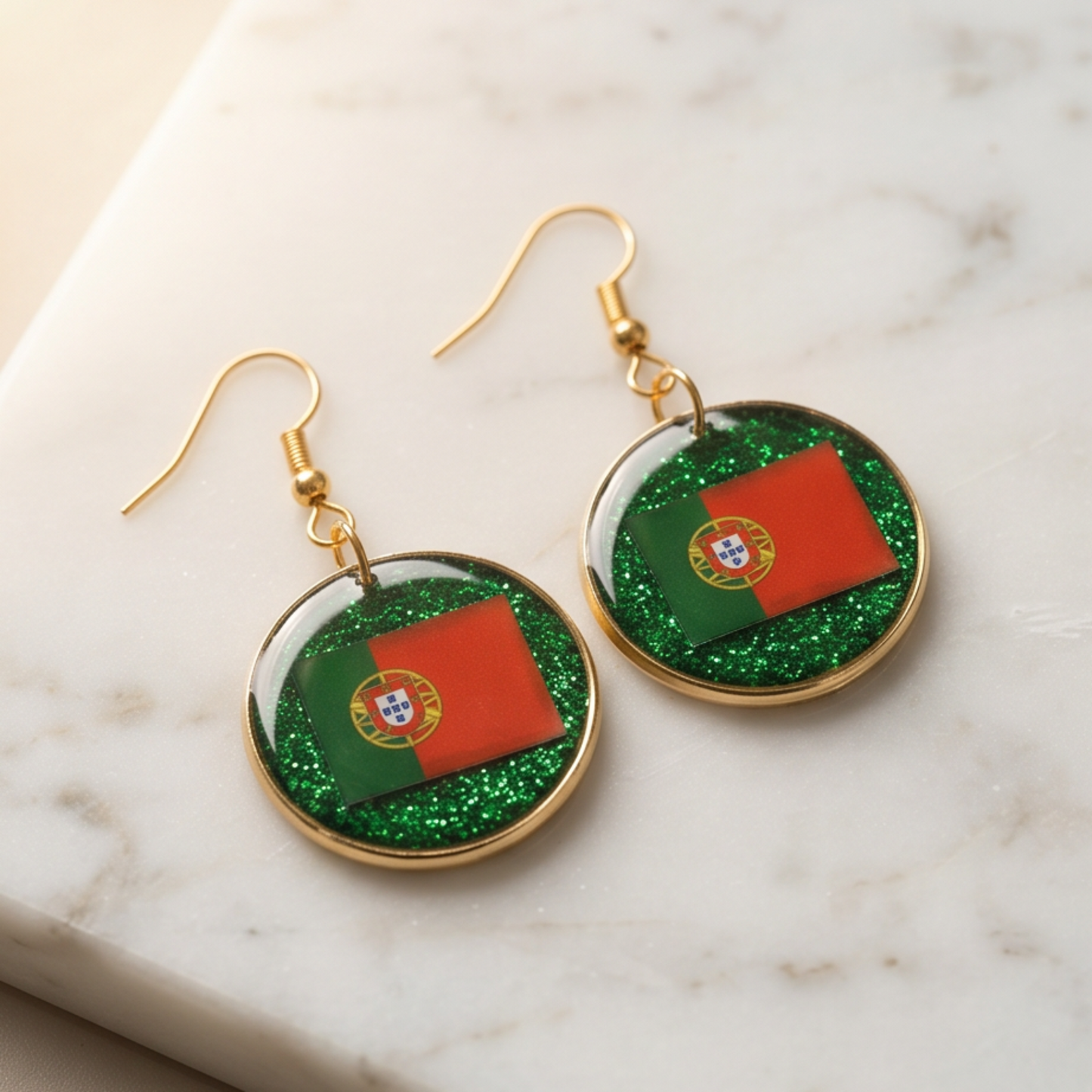 Boucles d'oreilles Drapeau du Portugal – Édition Limitée Mondial 2026