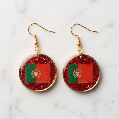 Boucles d'oreilles Drapeau du Portugal – Édition Limitée Mondial 2026