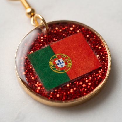 Boucles d'oreilles Drapeau du Portugal – Édition Limitée Mondial 2026