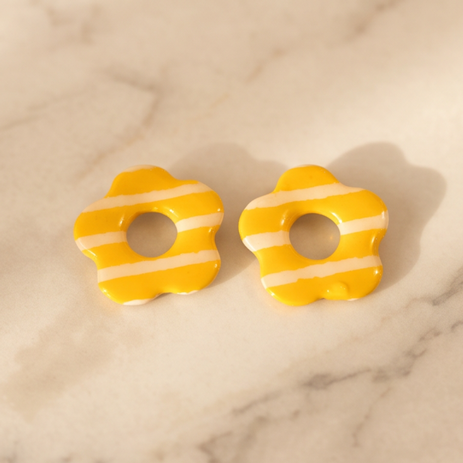 Pendentifs pour Boucles d'Oreilles Interchangeables en Pâte Polymère (pour Créoles)