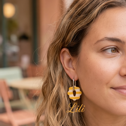 Pendentifs pour Boucles d'Oreilles Interchangeables en Pâte Polymère (pour Créoles)