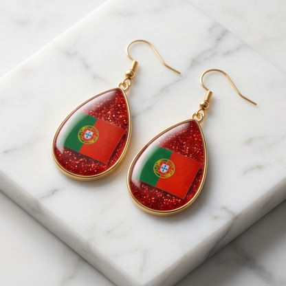Boucles d'oreilles Drapeau du Portugal – Édition Limitée Mondial 2026