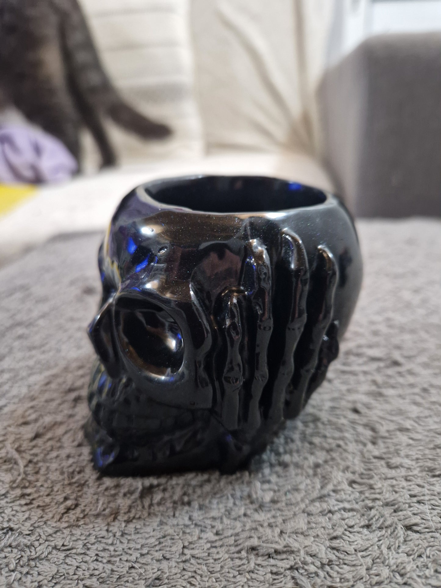 Conjunto de 3 Copos Caveira Decorativos – Não Vejo, Não Falo, Não Ouço